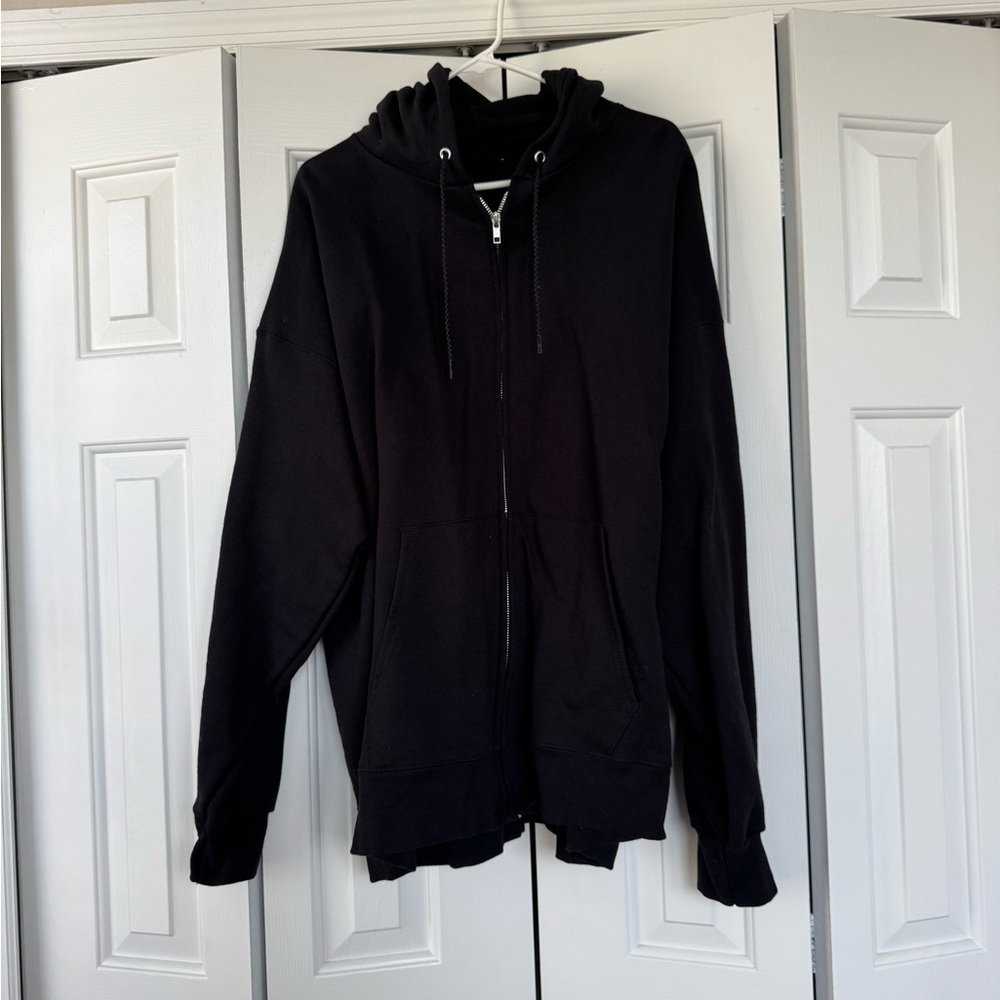Black Zip-Up Hoodie